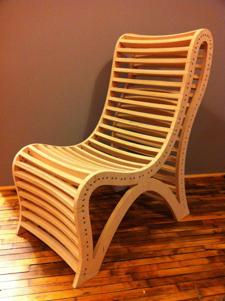 chair  lounge design John Heida cnc fabrication furniture
