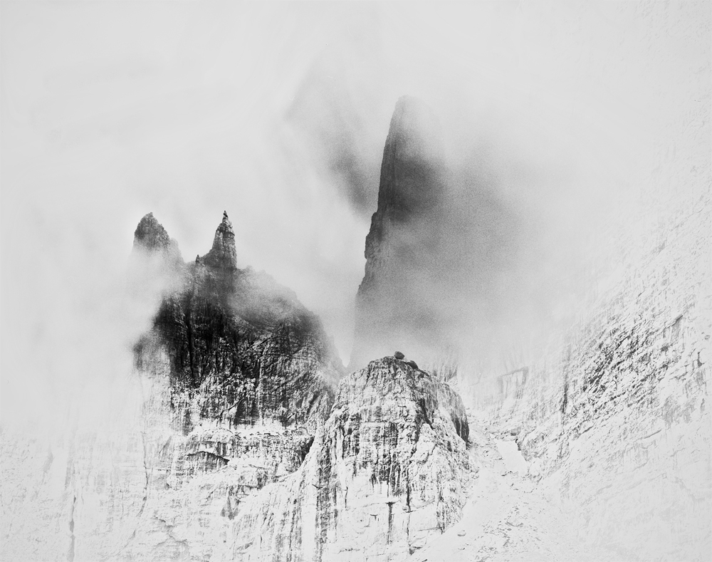 mountains monochrome White alps