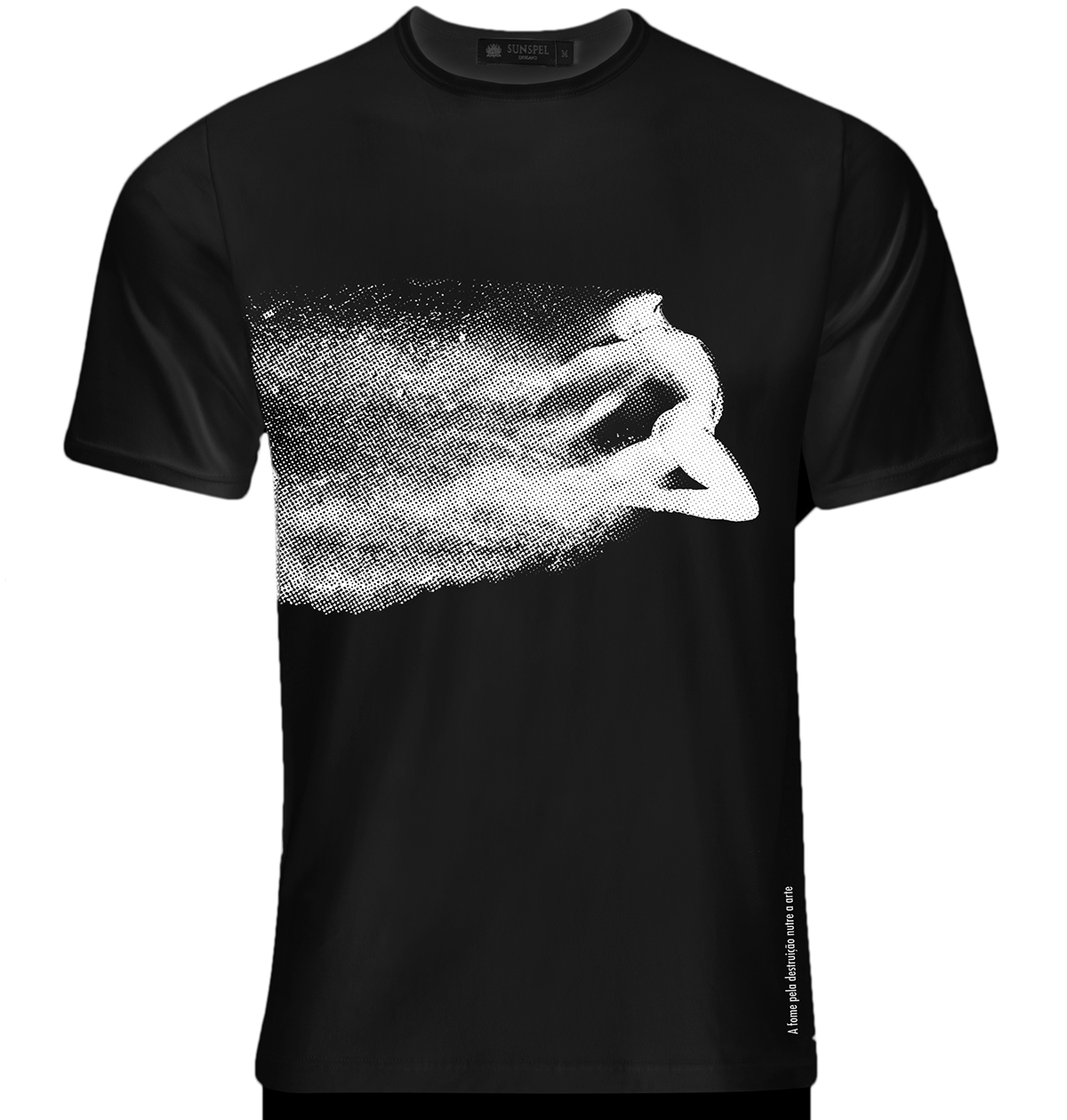 t-shirt dancer black and white reticle 8bit