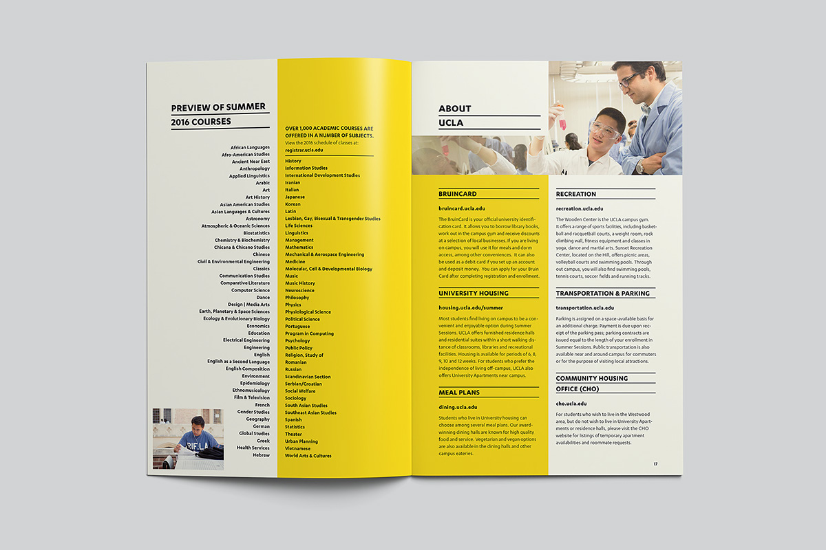 Adobe Portfolio print design type academic brochure catalog summer