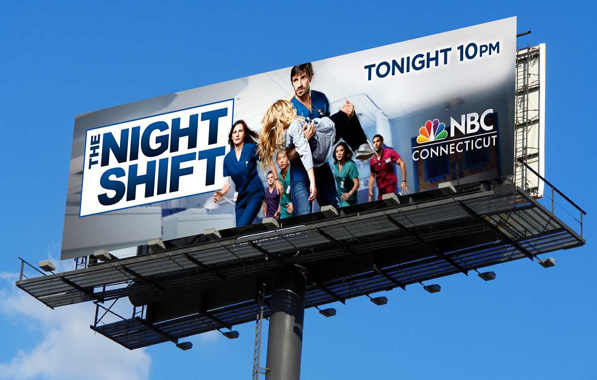 nbc The Night Shift billboard Allegiance Parks and Rec TV shows news Billboards photoshop advertisement News Design