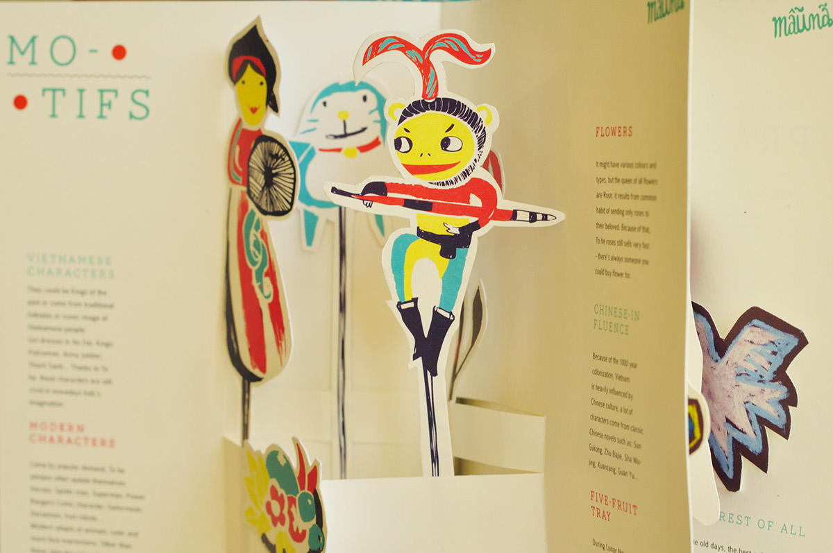 pop-up figurines  toy vietnam Vietnamese toy paper craft crowbar 2012 to he children book