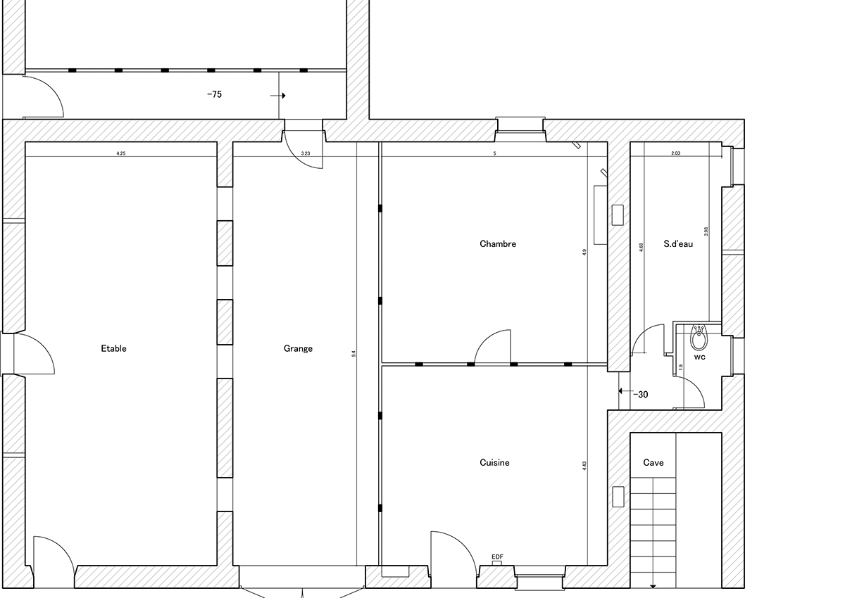 Habitation rehabilitation sketch AutoCAD
