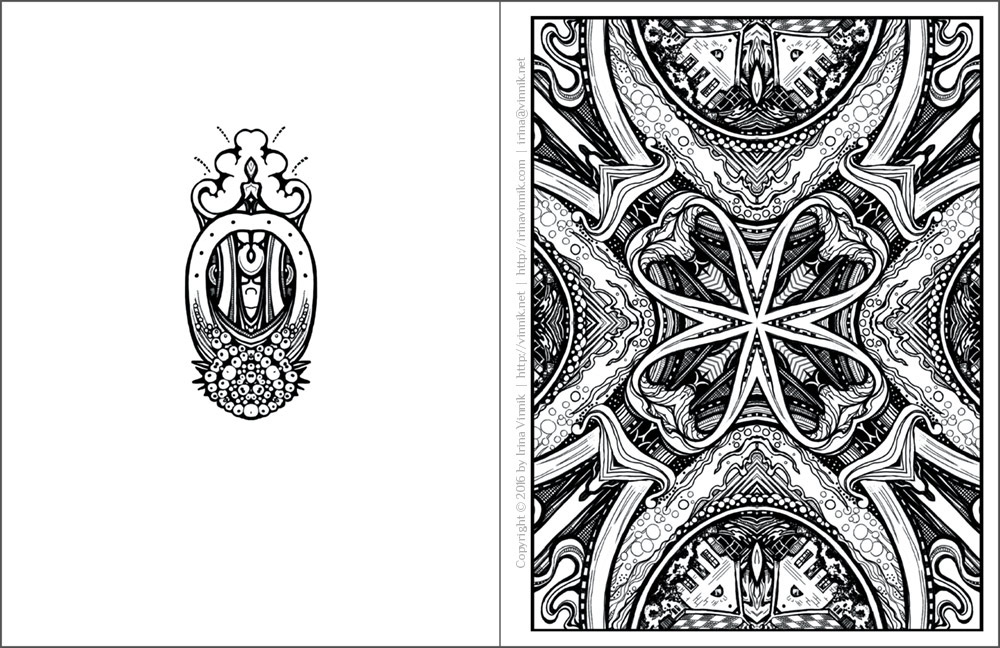 coloring book ornament decor black and white Mandala swirl Caleidoscope