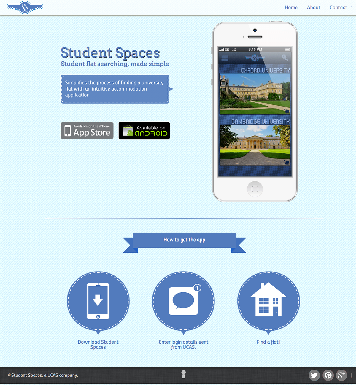 student spaces Canterbury blue assignment University design Website C.R.A.P alignment color theory Blog Interface iphone app application
