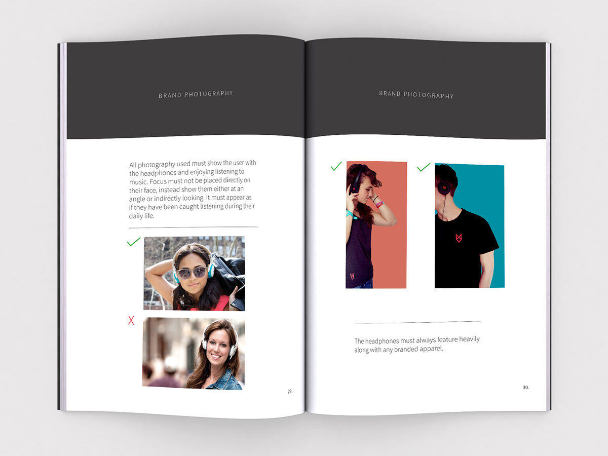brand Guide book logo infomation Layout magazine identity guidelines simple flat Booklet print concept