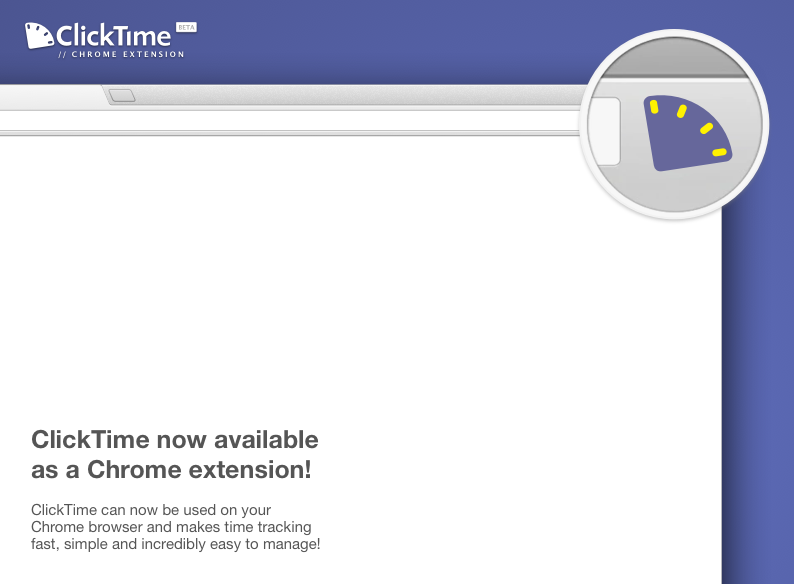 chrome extension Clicktime chrome time-tracking Extension html/css