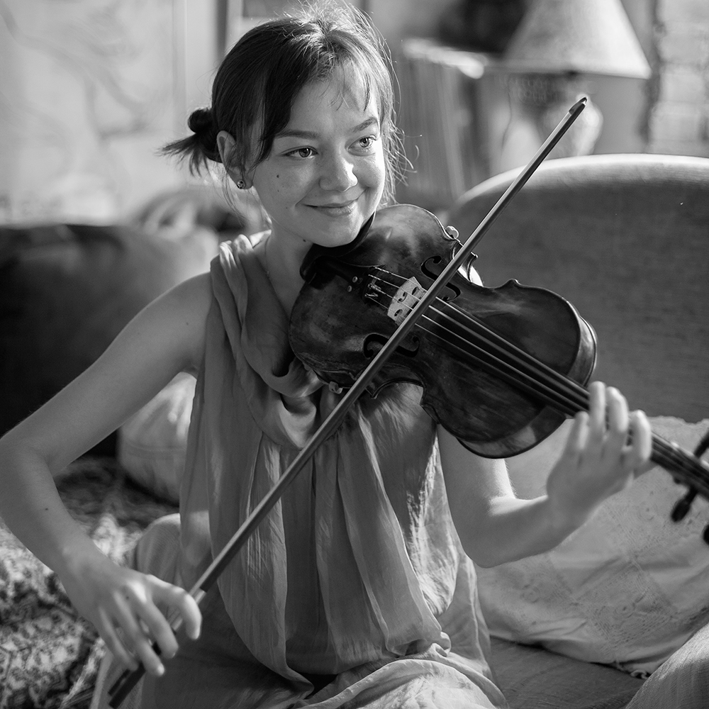 Violin musician portrait