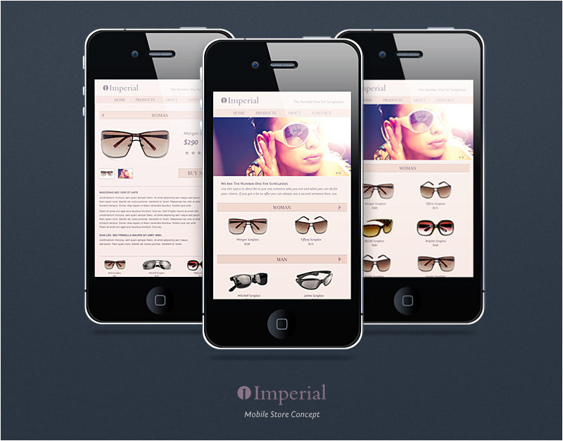 mobile store imperial Webdesign falcon White iphone android concept