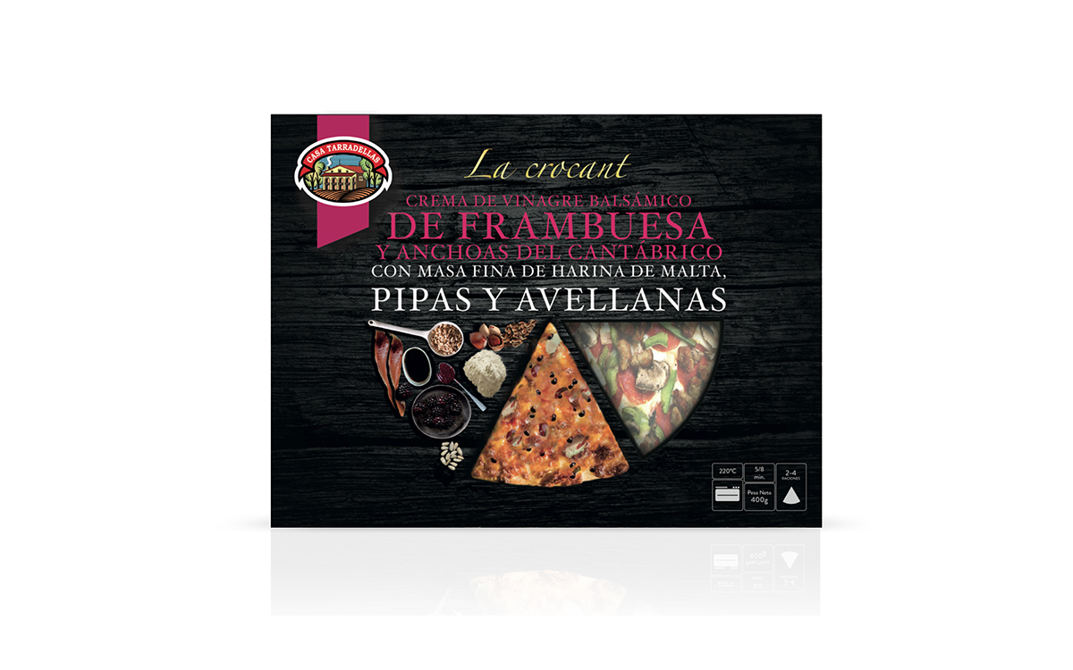 tipografia composición casa tarradellas premium Tradicional Pizza