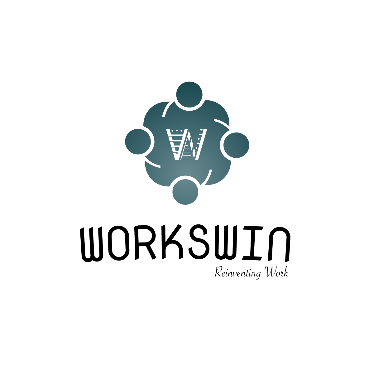 creation logo design graphic graphisme branding  workswin Vizions agency flat