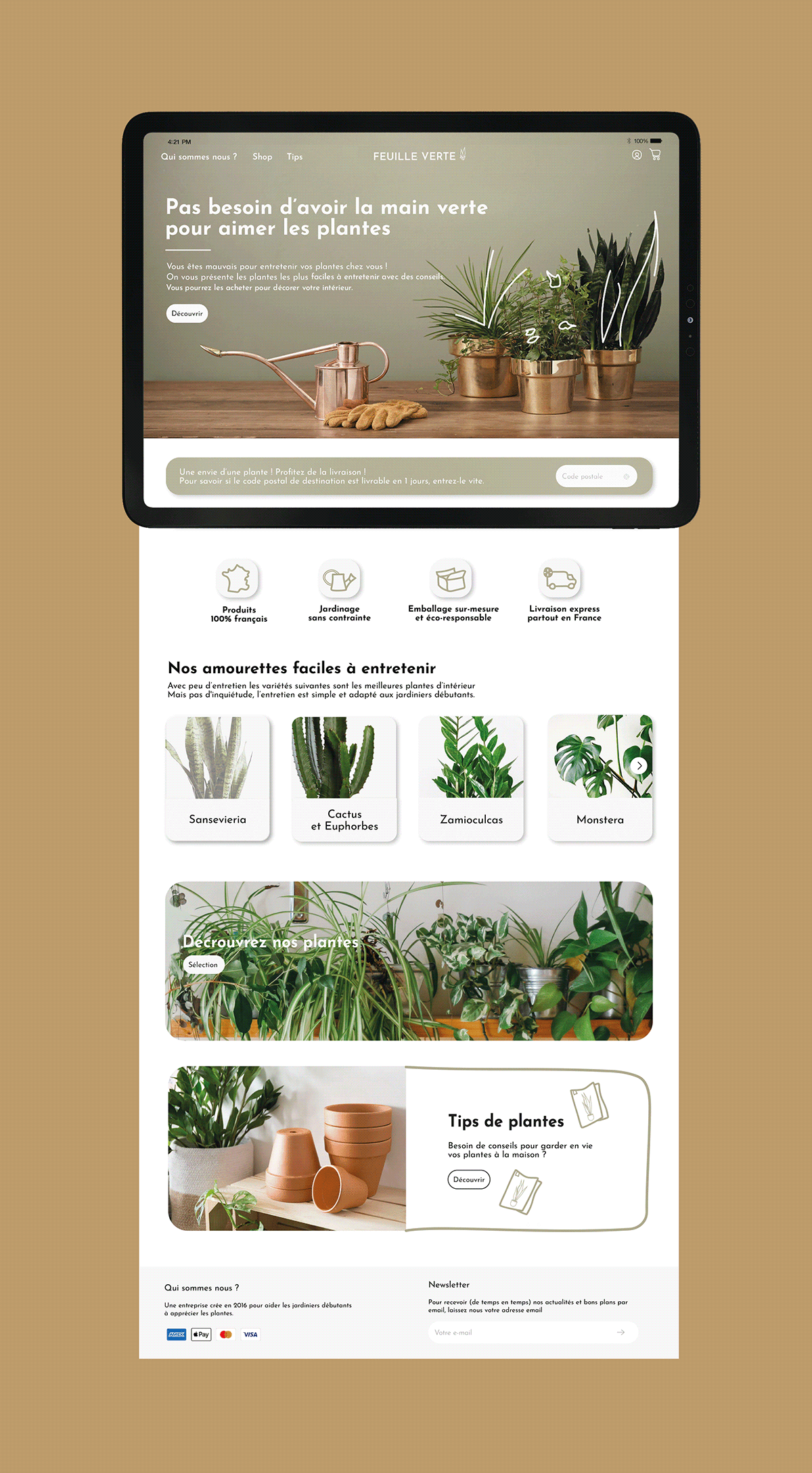 Adobe Portfolio Interface interface design Web UI/UX Mobile app application botanical plantes vegetal