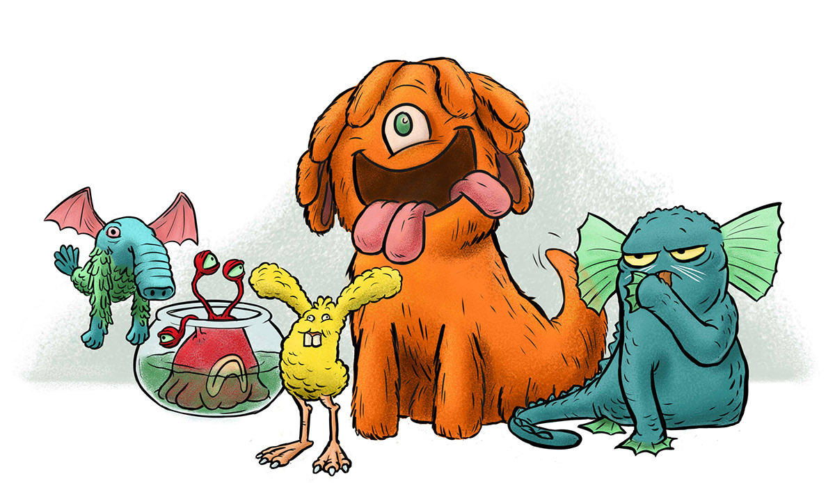 aliens Pet dog pets dogs alien popcorn Couch child kid asian children's book