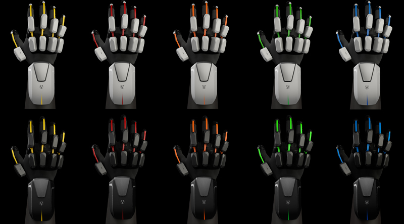 tactile Glove design Gaming Arduino vr Virtual reality Haptics coding Prototyping 3d printed