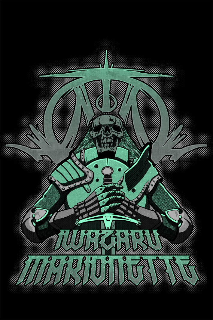 skull shirt screenprint logo design