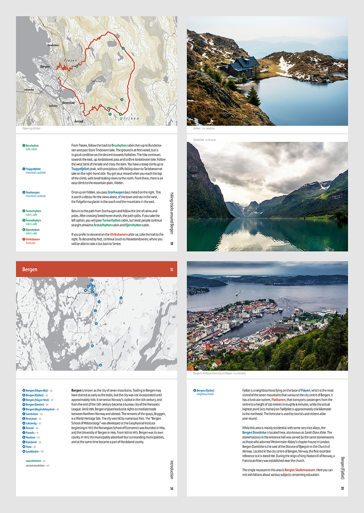 Travel Guide guides personalized Bergen norway Custom personal print-on-demand concept graduation cartography maps pocket grid