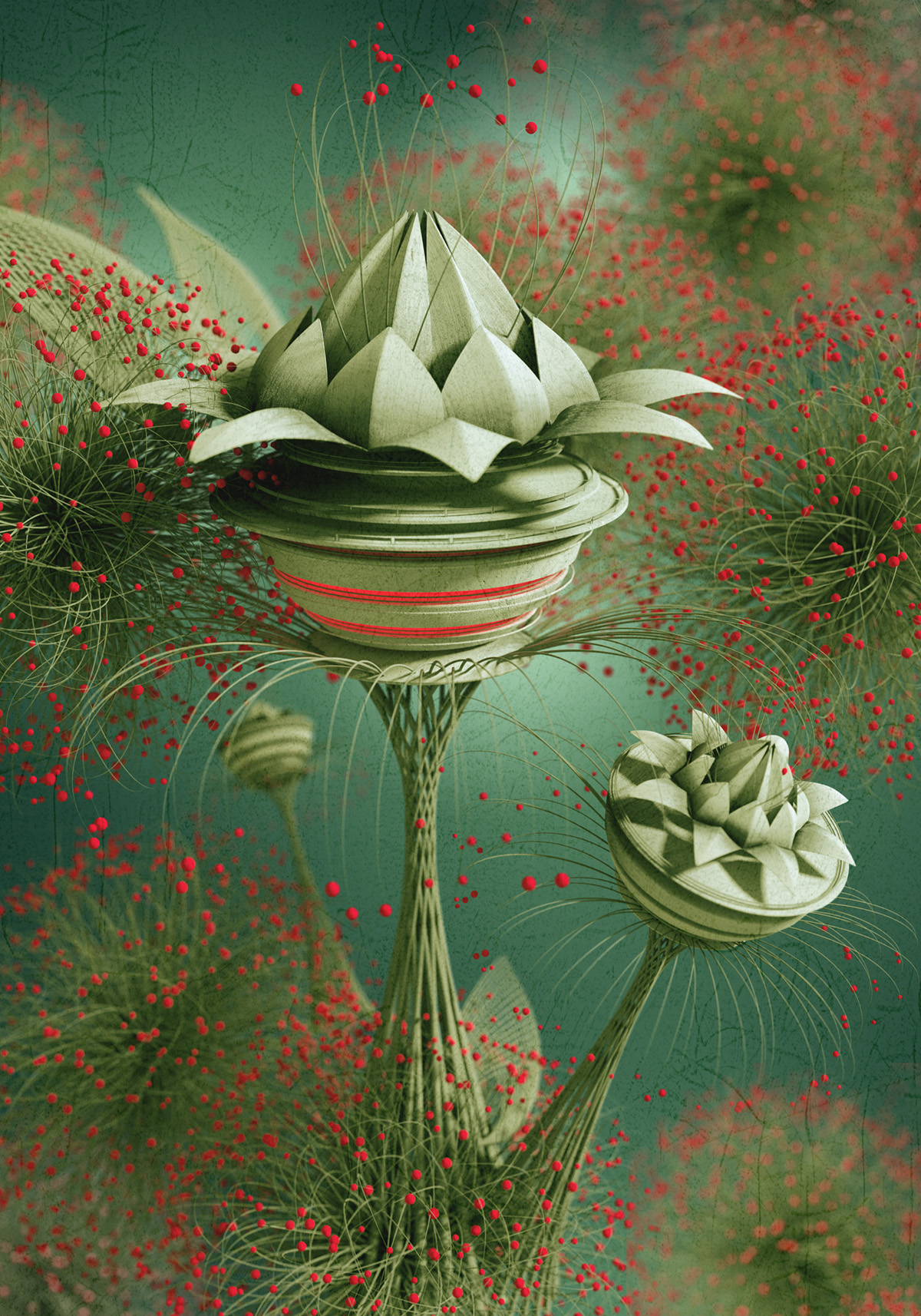 3D blender flower abstract creative