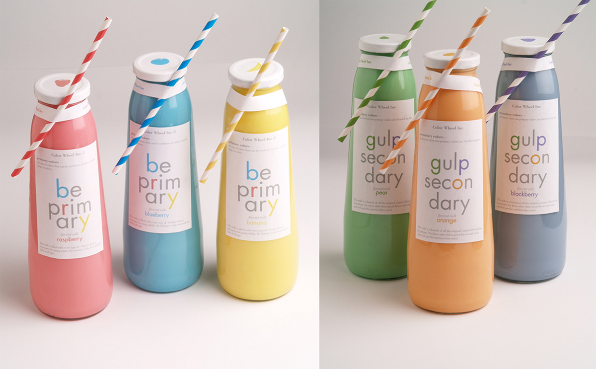 packagedesign type ColorWheel milk