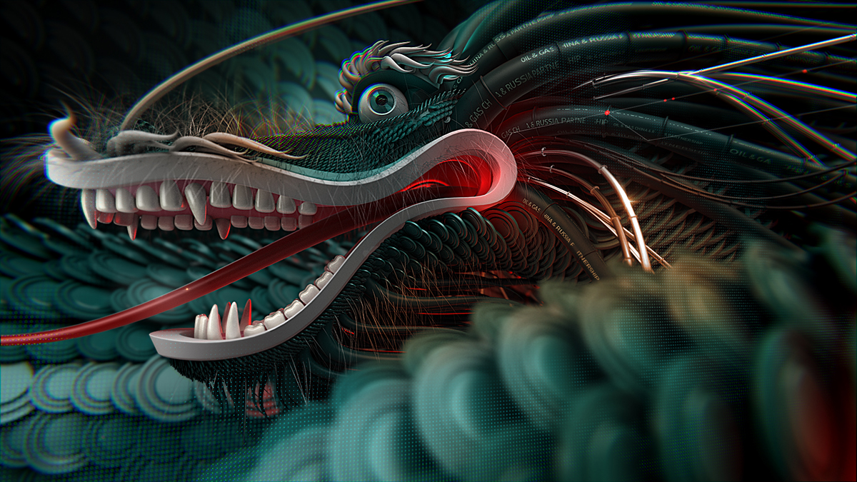 chinese dragon russia 24 Moscow the way 3dsmax vray Ae enotdesign