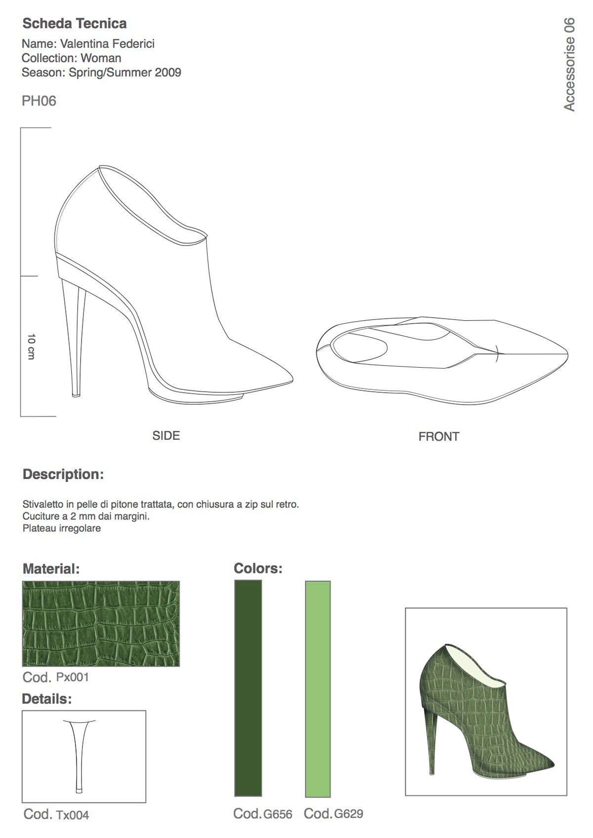 shoes technical file rendering