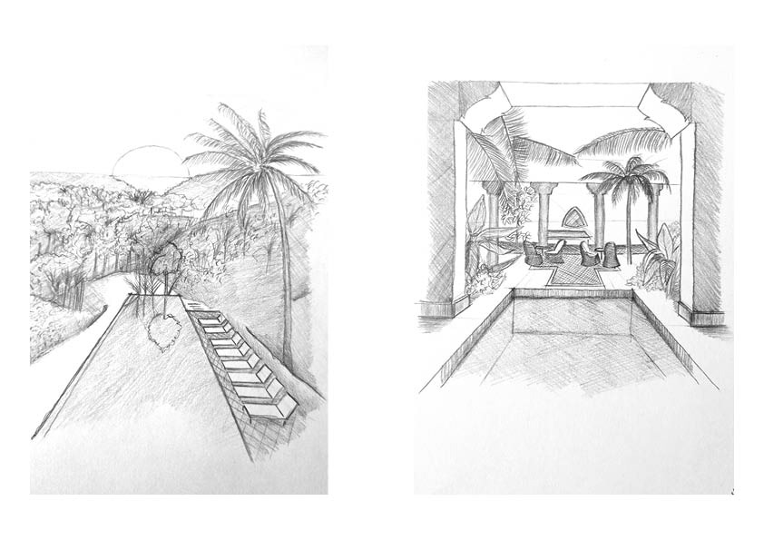 Ausstellungsdesign digital effects Drawing  graphic design  sketches