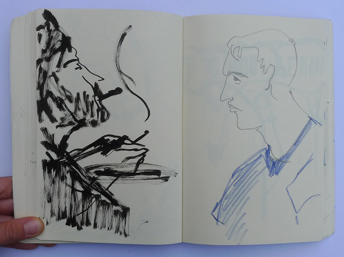 sketchbook reportage drawing  travel sketchbook London belgium barcelona la rochelle