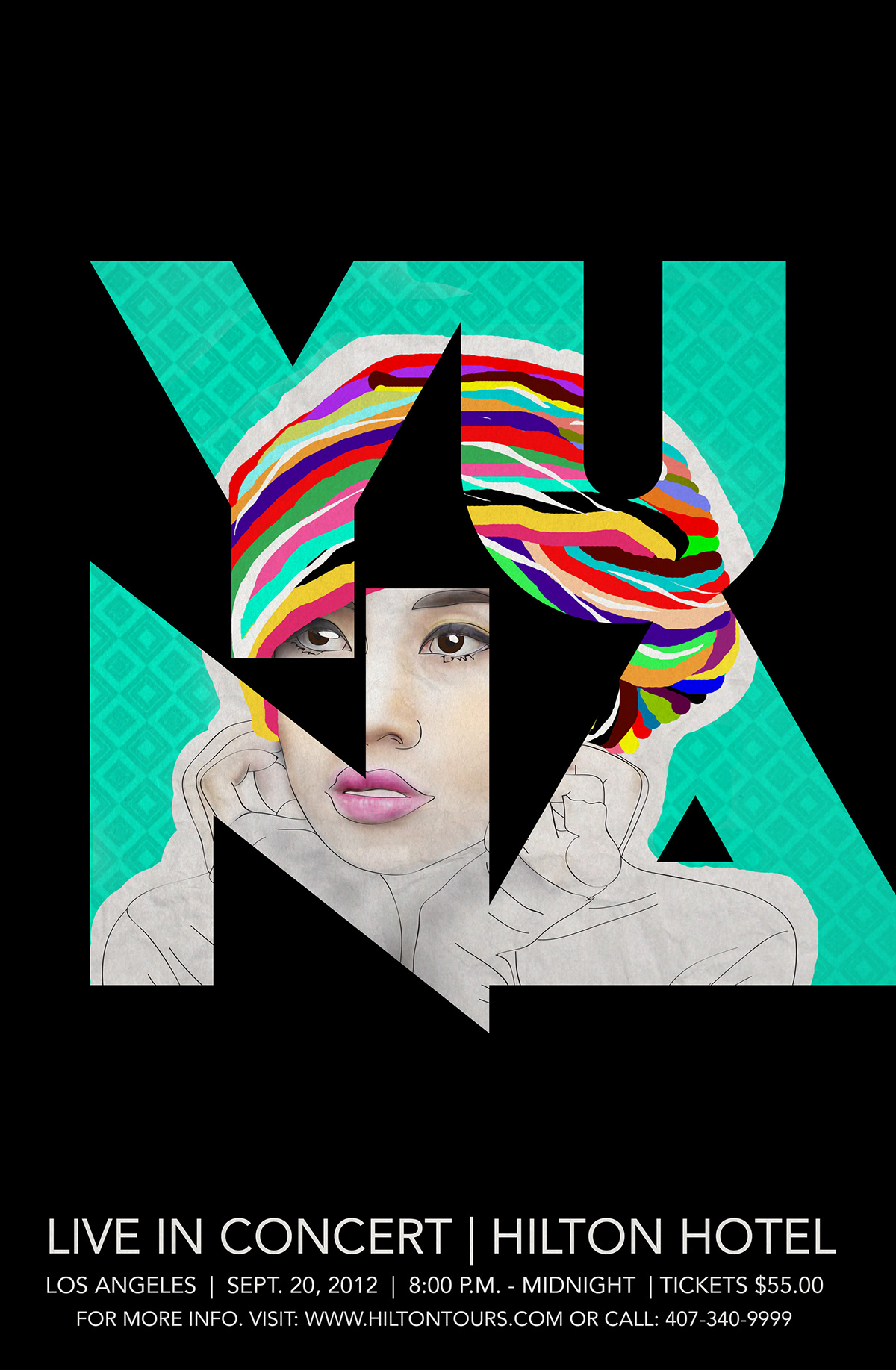 poster concert Kimbra Vanbot fictional colorful Illustrative florrie yuna