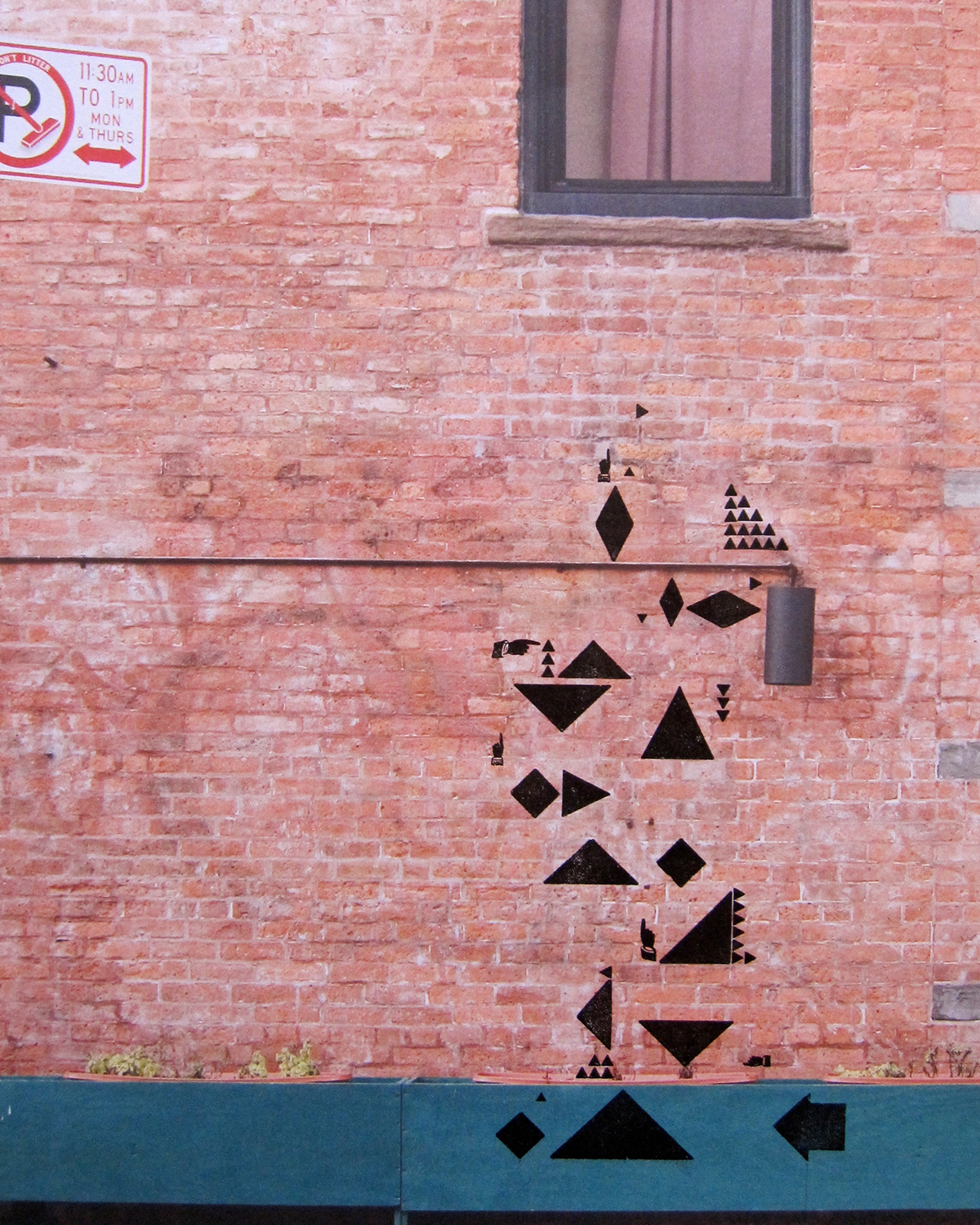 letterpress Triangles walls