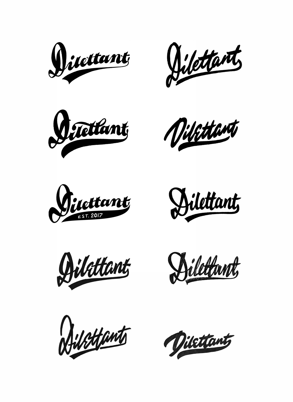 logo lettering Logotype dilletant Retro Custom Lettering