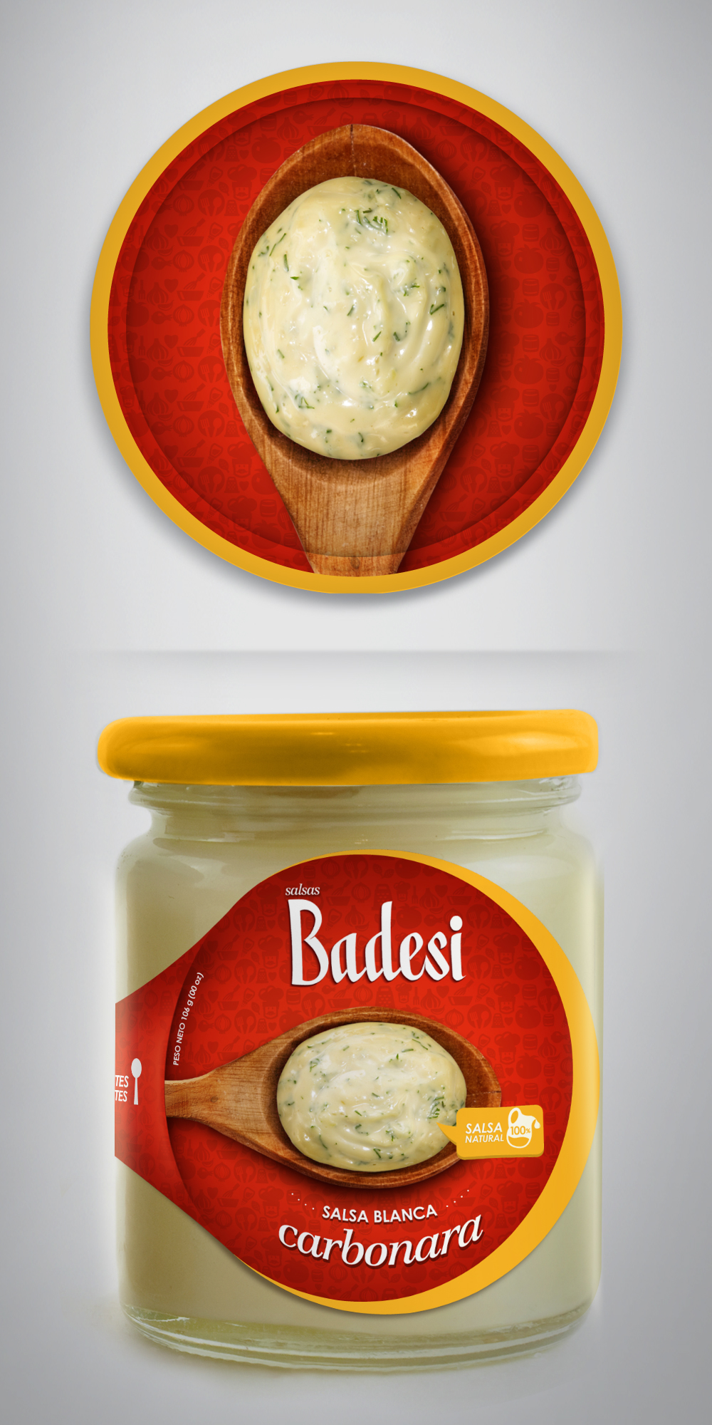 salsas Badesi producto vidrio doypack