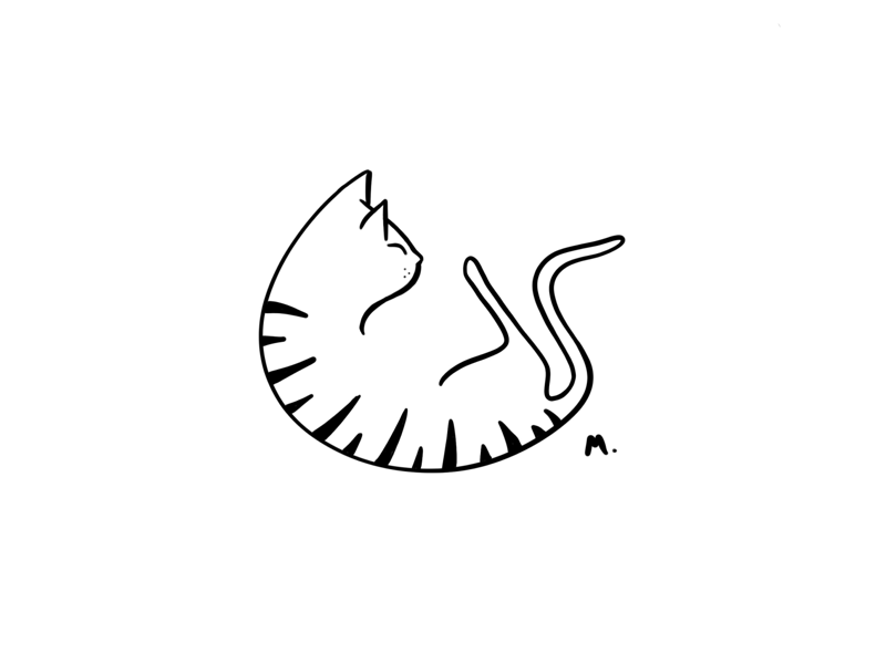 Cat cats Gato gatos ILLUSTRATION  line outline Poses Procreate shapes