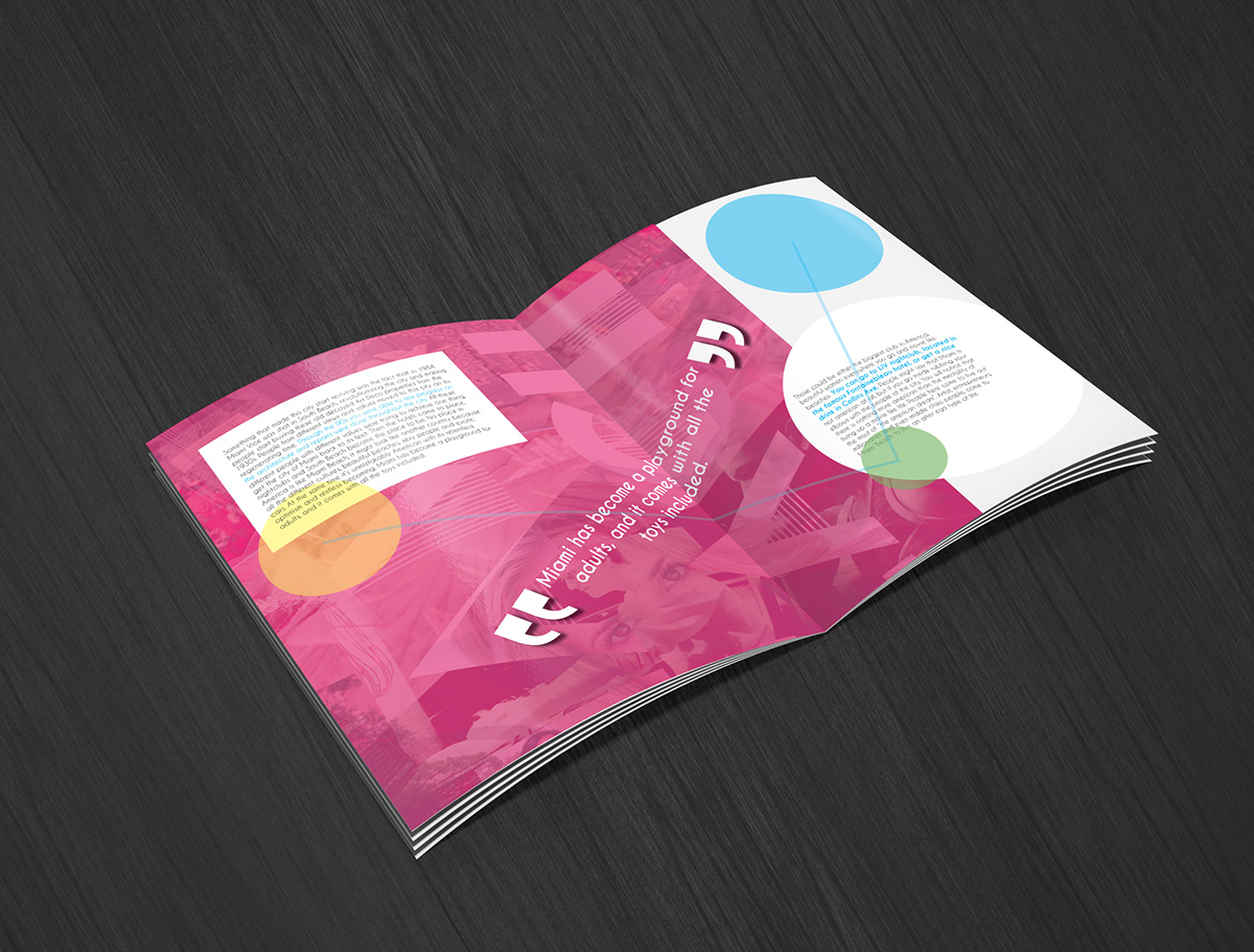 magazine spreads Layout Catalogue miami minimal geometry