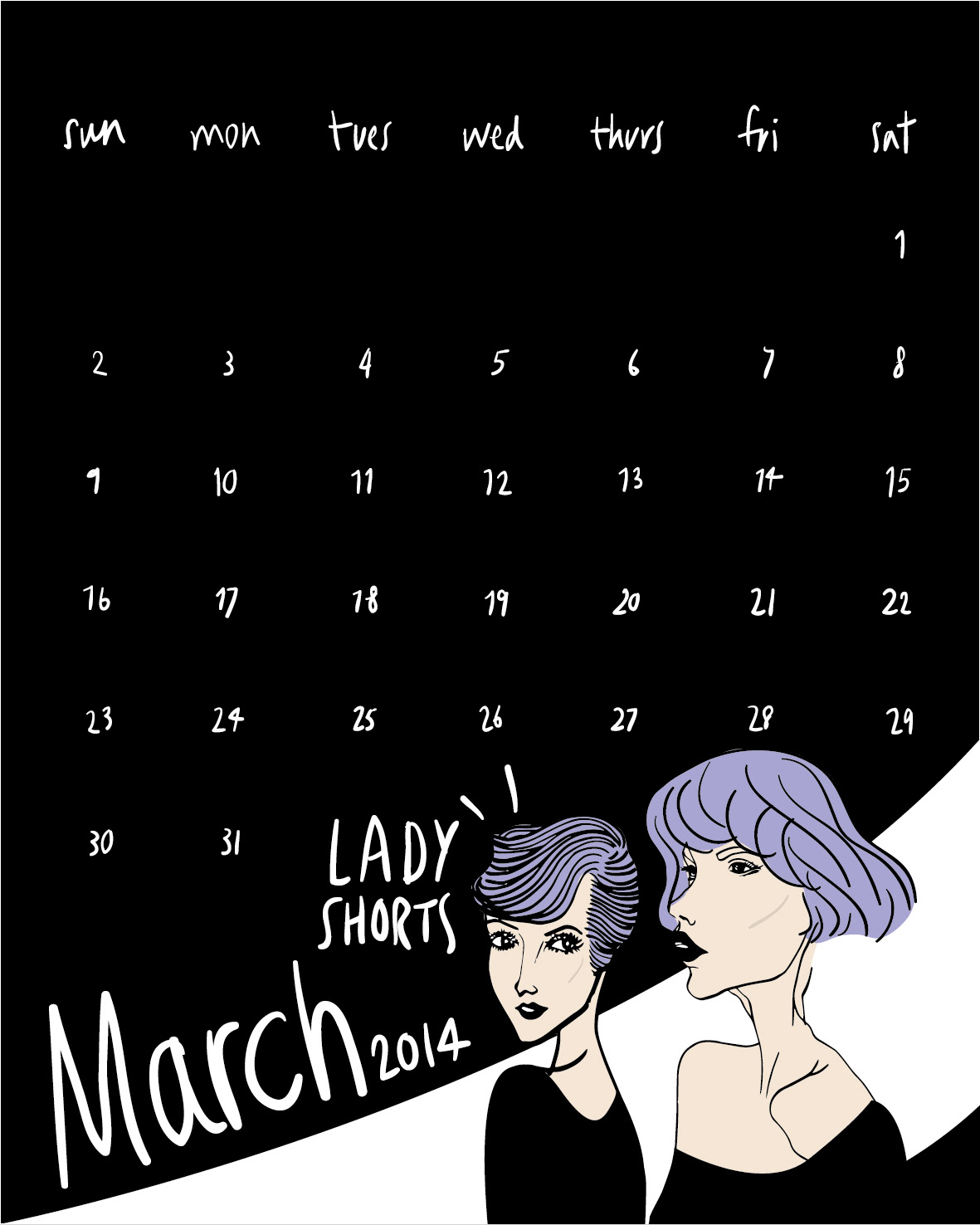 calendar agendar Character girls hair toniandguy inspire illustrate fancy Toni&guy