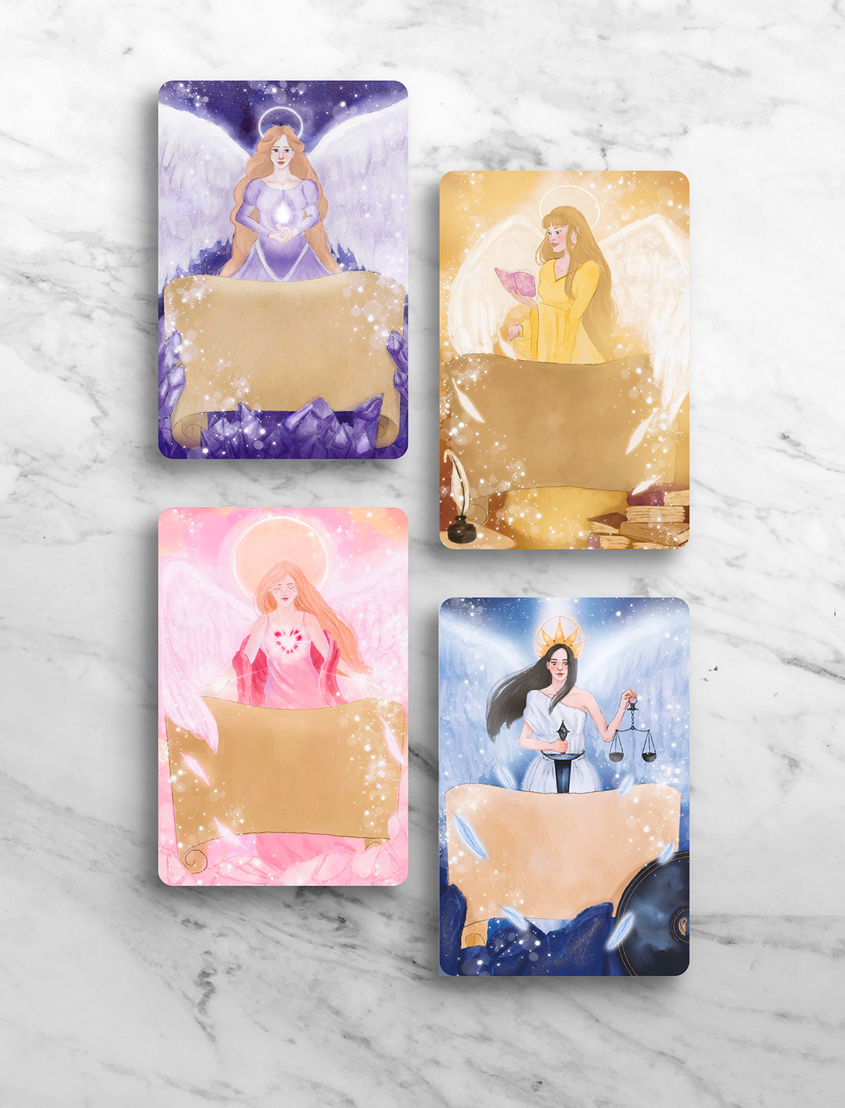 angels arcangeles bruja cards holism ILLUSTRATION  ilustracion Oracle cards oraculo tarot