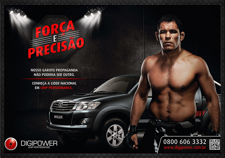 revista Francis weslen digipower Caminhonete Eureka anúncio publicidade força UFC luta campanha tipografia carro Fotografia