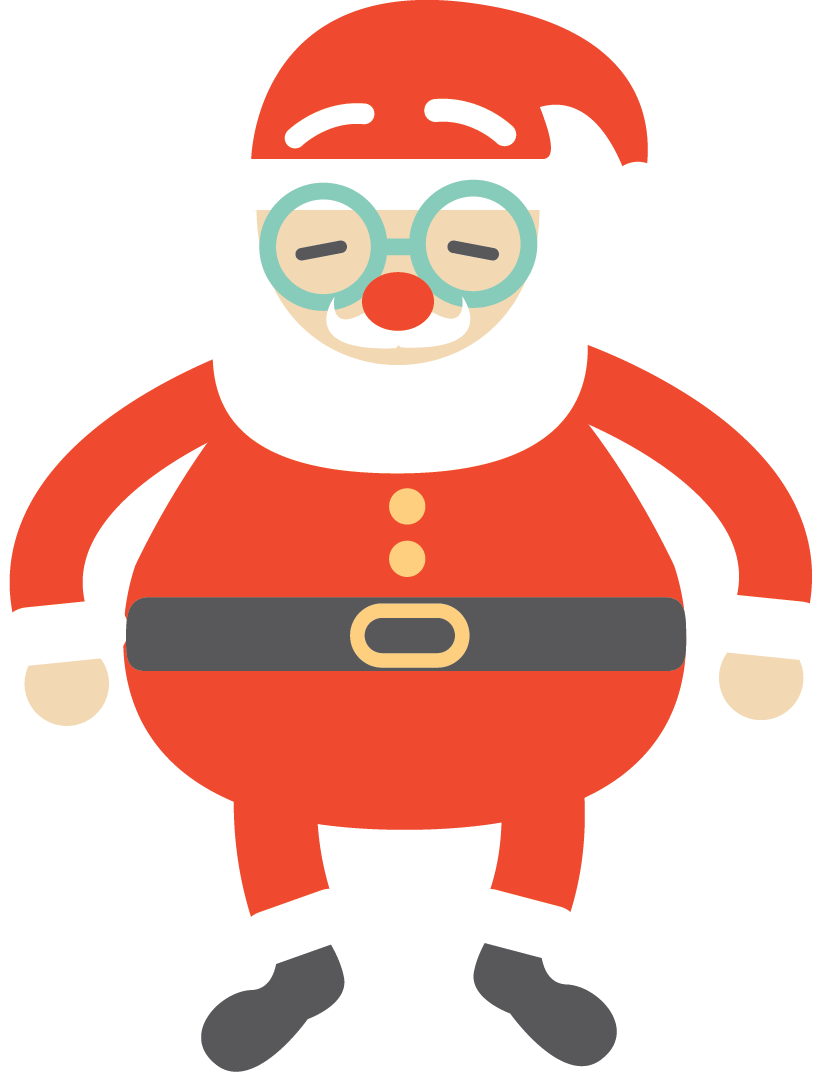 Christmas ecard santa motion graphic cute Fun cheer Holiday