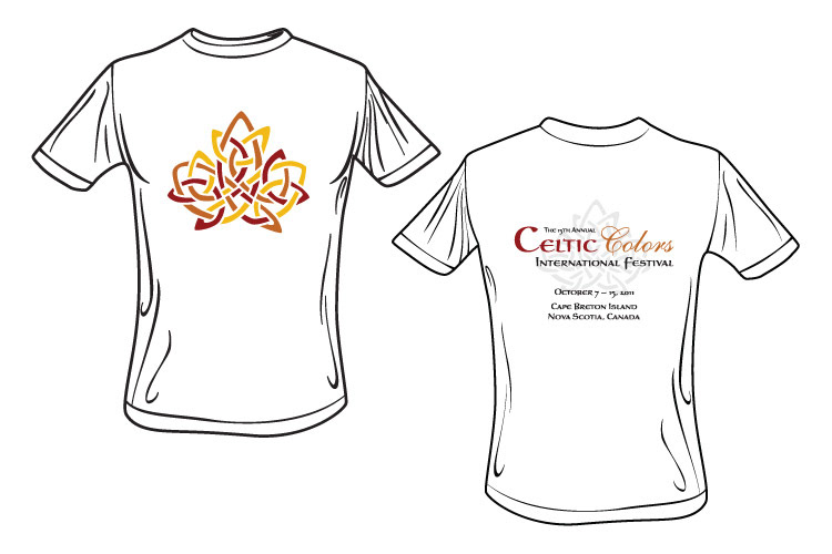 Celtic  colours  maple  leaf  vector Program cd t-shirts