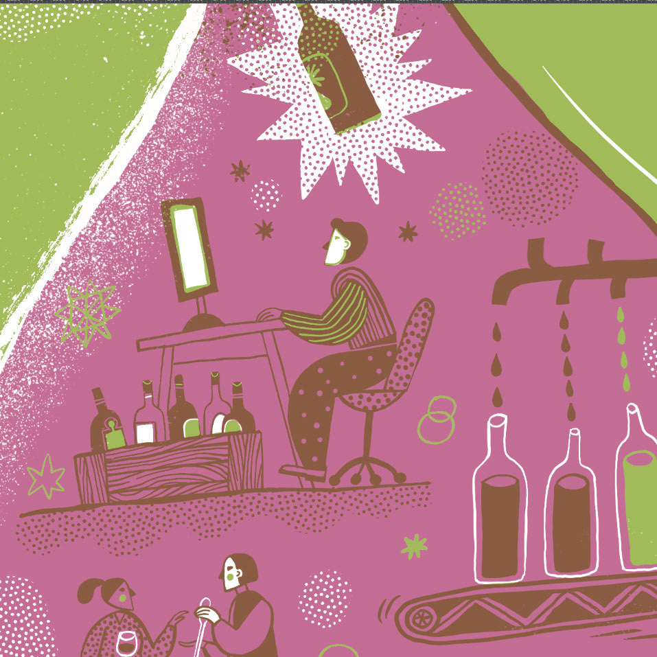 Digital Art  diseño gráfico Editorial Illustration ILLUSTRATION  ilustracion vino wine