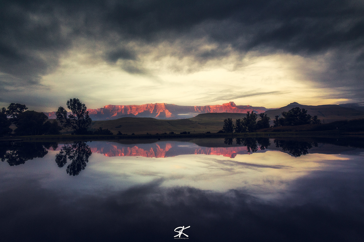 Sean Konig drakensberg Lesotho post processing landscape photography south africa mountains light color colour water reflections