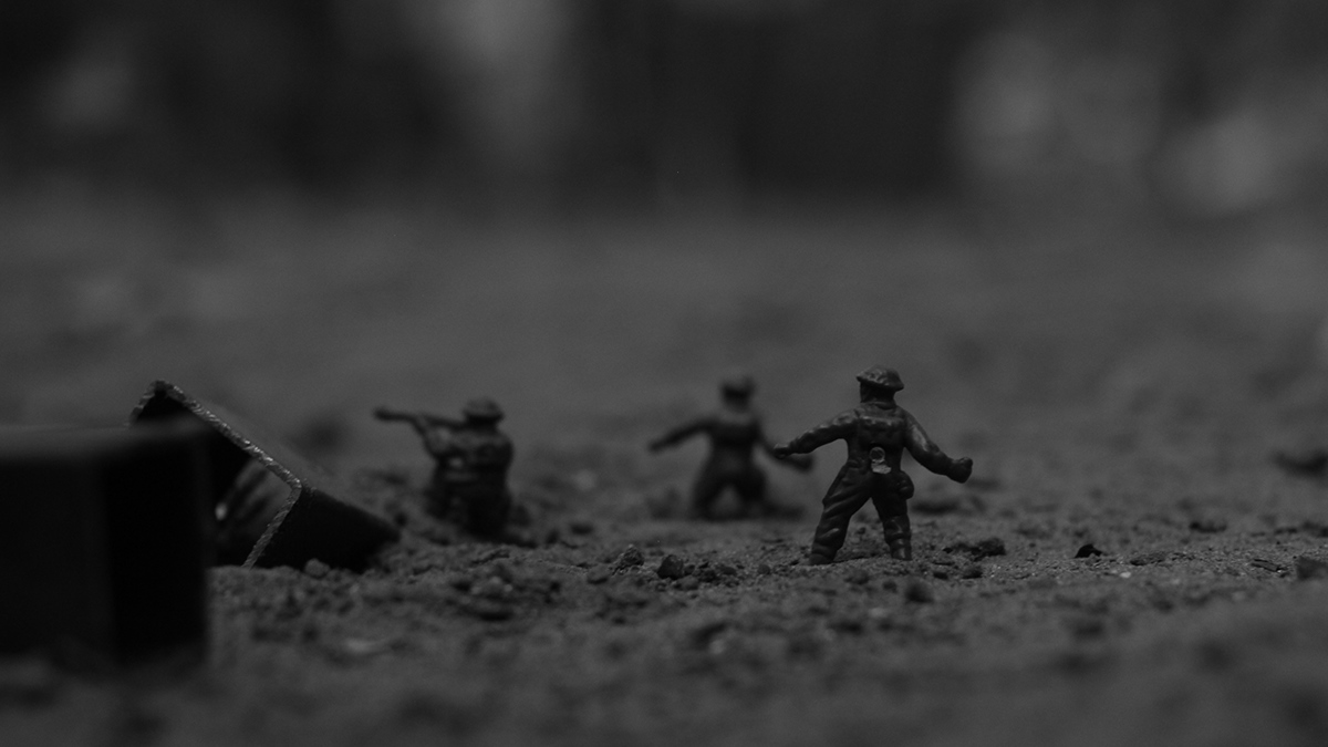 Guerra meorias Fotografia paraguay Batalla de Boquerón soldados plastico balnco y negro bnw