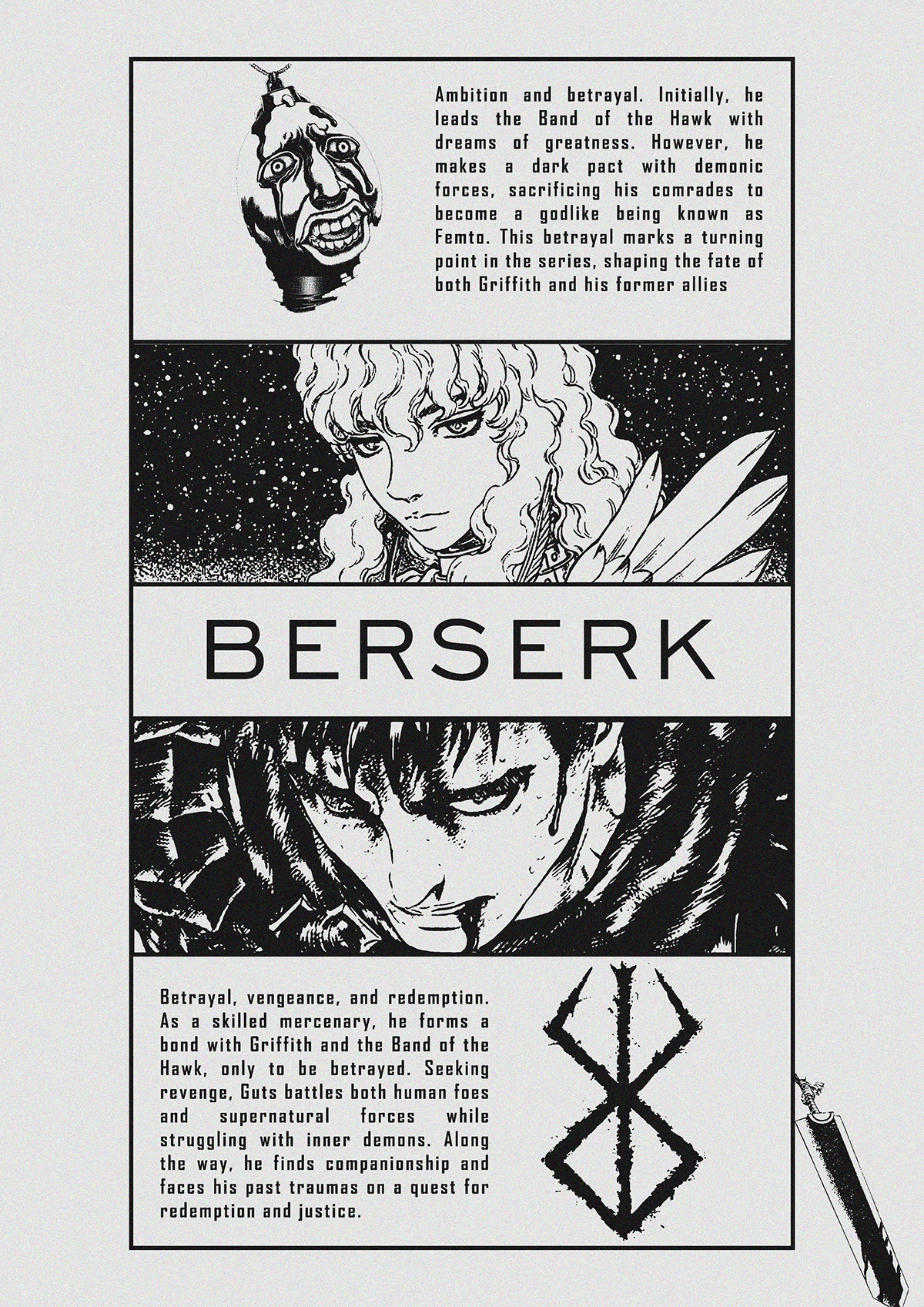 design Berserk guts manga Griffith