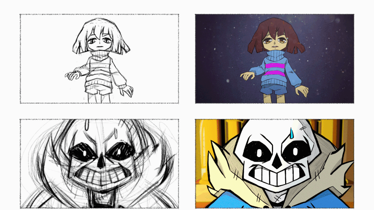 2D Animation 3D Production after effects Character design  clip frame-by-frame animation Maya music video toon boom harmony undertale