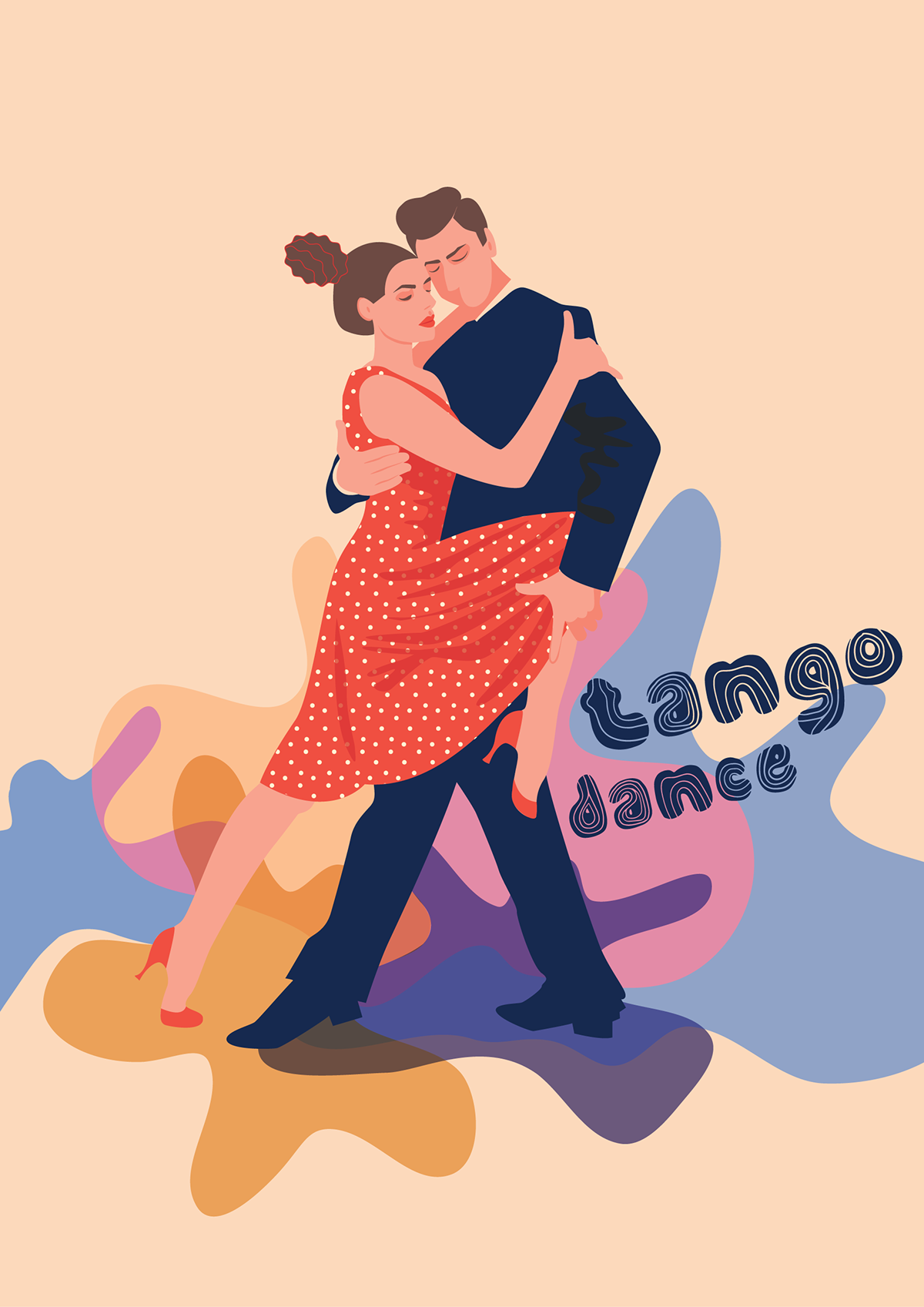 adobe illustrator ILLUSTRATION  Illustrator poster Poster Design graphic design  DANCE   dancers tango argentina
