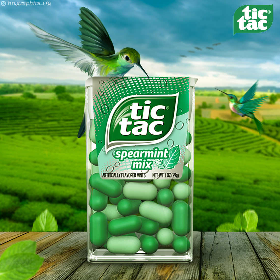 Tictac mint fresh green Nature photoshop Graphic Designer marketing   Social media post Socialmedia
