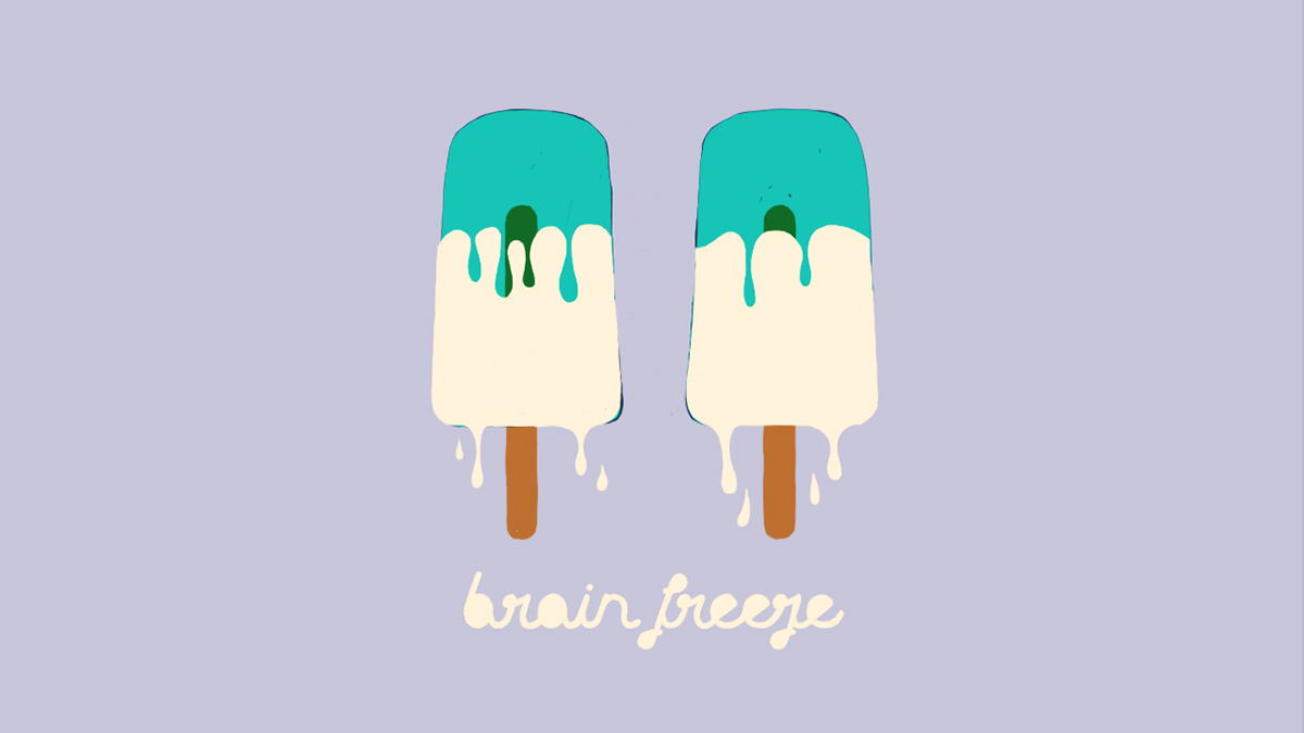 sketchy handmade notebooks promo brain FREEZE gif sea summer Cell frames ice creams Sobre