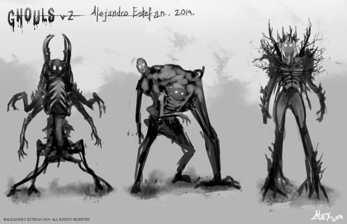 monsters Creature Design monster design concept design fantasy Silhouettes
