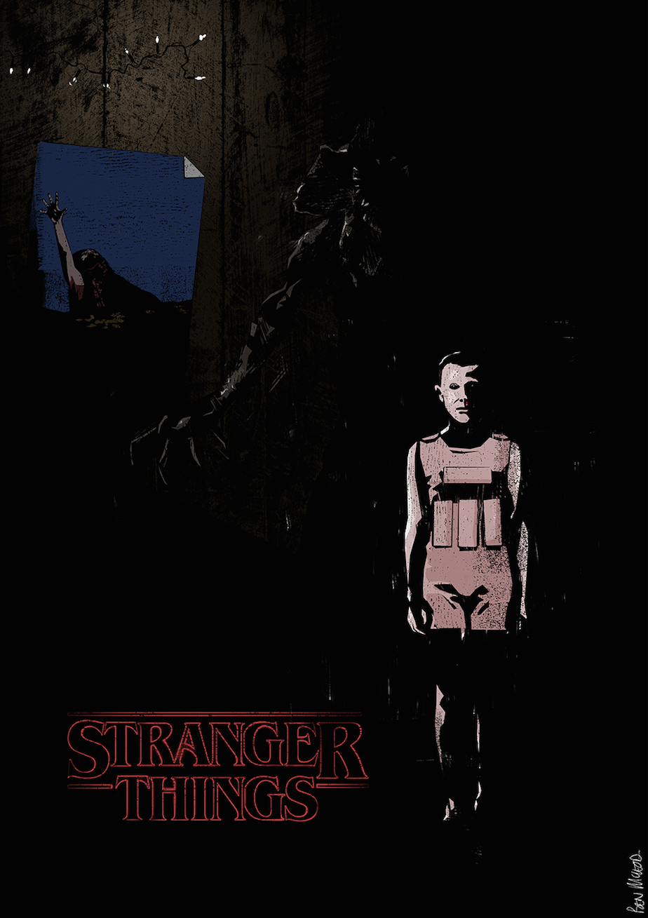 ILLUSTRATION  posters Stranger Things Netflix Poster Posse 80s Retro sci-fi horror science fiction