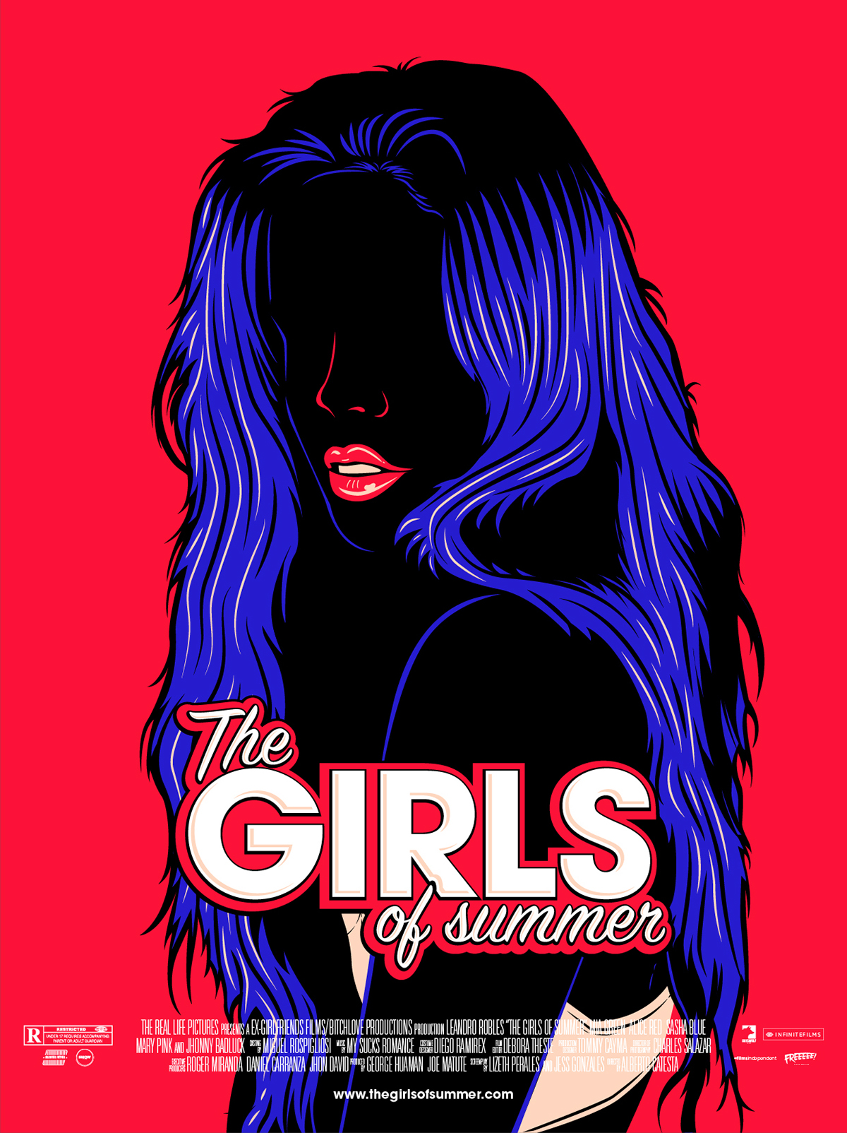 vector art design direction summer girls colors posters movie Film  