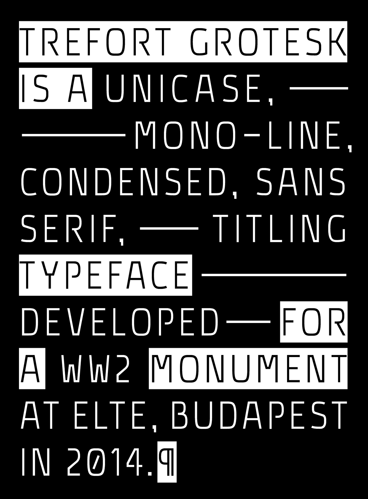 Trefort grotesk type design type Typeface font custom font monument Memorial elte budapest WWII world war