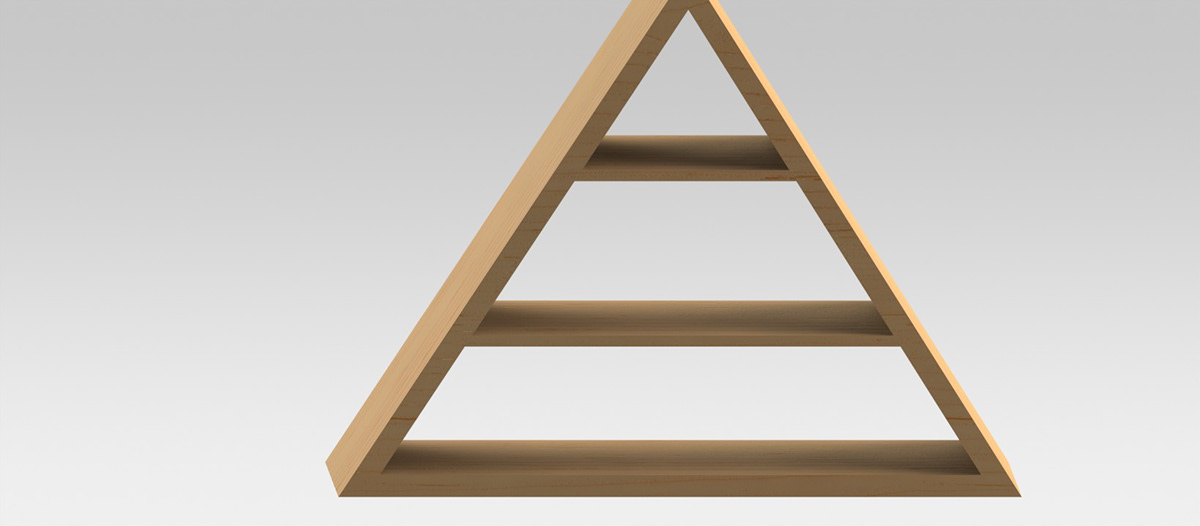 bookcase book design kitap kitaplik Tree  multi UCLU triangle
